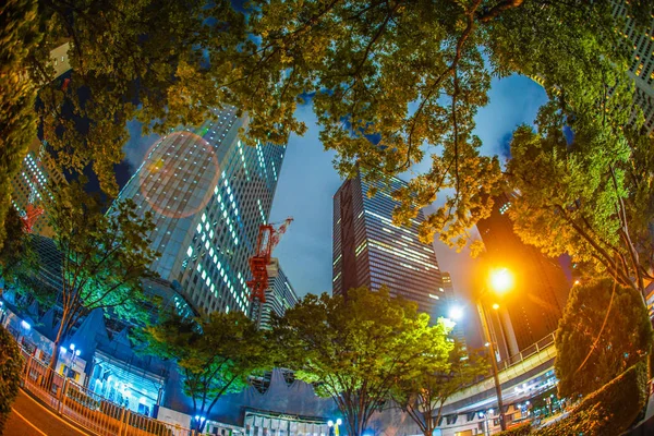 Tokyo Shinjuku Skyscrapers Night View — стокове фото