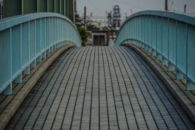 Footbridge ve endüstriyel bölge