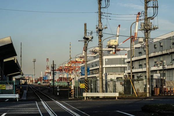 Porto Yokohama Crepuscolo Dell Immagine — Foto Stock