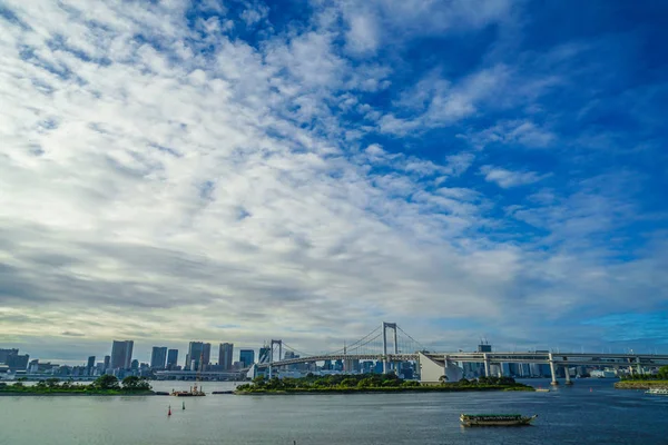 Tokio Panorama Widoczna Odaiba — Zdjęcie stockowe