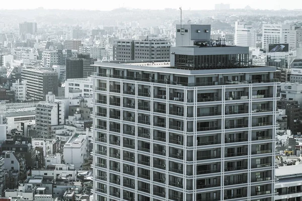 Yokohama Townscape Visible Marine Tower Monochrome — Stock Photo, Image