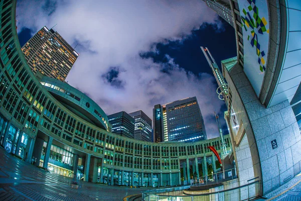 Gobierno Metropolitano Tokio Vista Nocturna —  Fotos de Stock