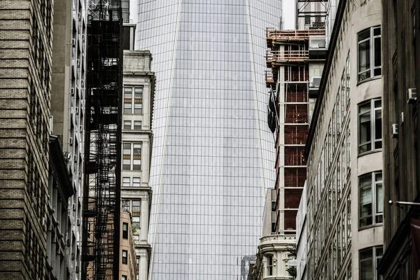 Aşağı Manhattan Dan Görülebilen Bir Dünya Ticaret Merkezi — Stok fotoğraf