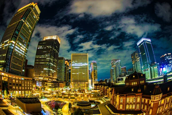 Tokyo Station Distrito Negocios Que Visible Desde Kitte — Foto de Stock