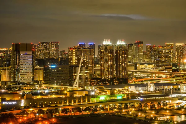 Vista Nocturna Tokio Vista Desde Odaiba Tokio — Foto de Stock