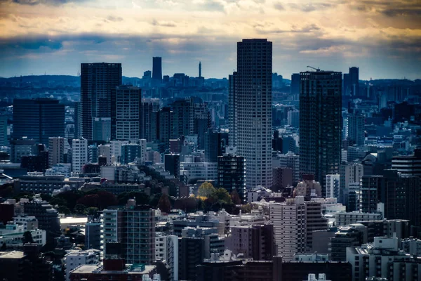 Tokyo Stadtbild Vom Tokyo Tower Observatorium Aus Gesehen — Stockfoto