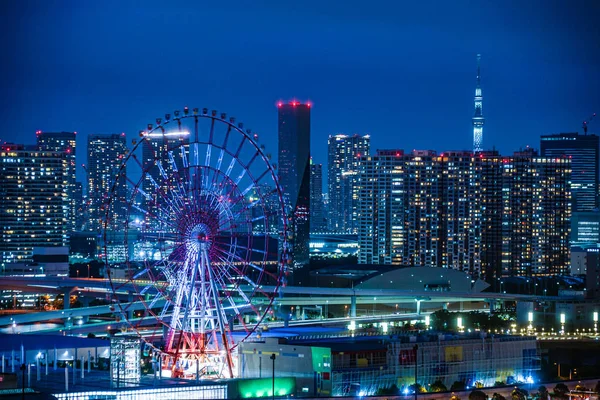Нічний Вид Токіо Одайби Токіо — стокове фото