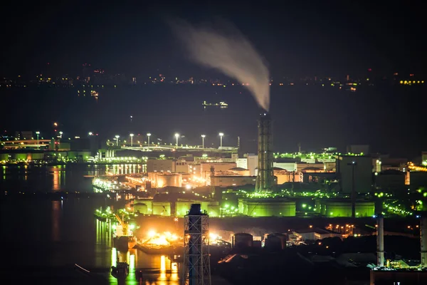 Keihin Industriegebiet Das Vom Jokohama Wahrzeichen Turm Aus Sichtbar Ist — Stockfoto