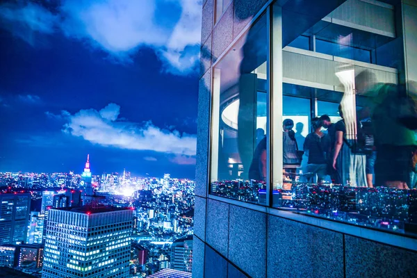 Tokio Nachtzicht Gezien Vanaf Het Observatiedek Van Het Tokyo Metropolitan — Stockfoto