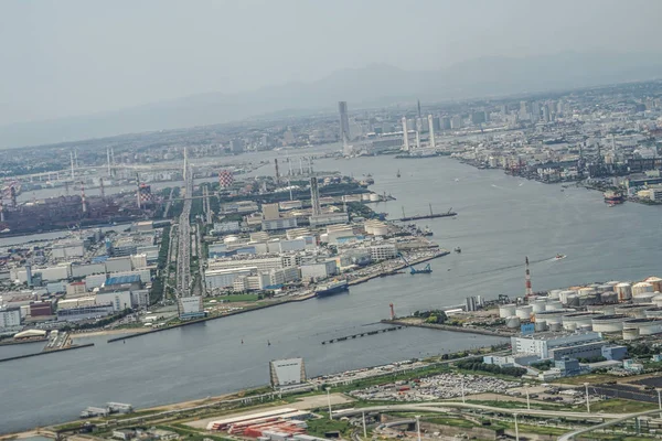 Vista Desde Avión Kawasaki Yokohama —  Fotos de Stock