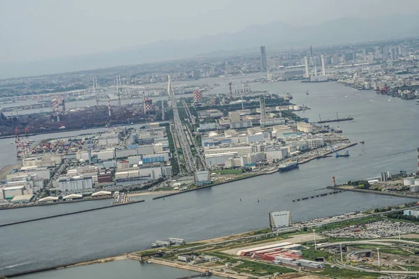Vista Dall Aereo Kawasaki Yokohama — Foto Stock