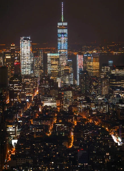 エンパイアステートビルから見たニューヨークの夜景 — ストック写真