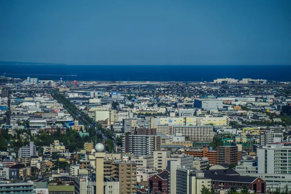 Sendai Stad Skyline Fint Väder — Stockfoto