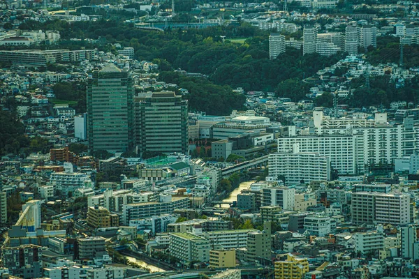 Yokohama Város Naplemente Yokohama Landmark Tower Observation Deck Ből — Stock Fotó