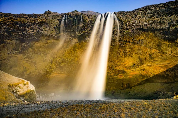 Seljalandsfoss Waterfall Iceland — стокове фото