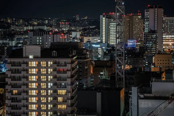 Yokohama Şehri Yokohama Deniz Kulesi Nden Görülüyor — Stok fotoğraf