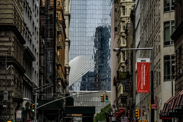 World Trade Center Que Visível Lower Manhattan — Fotografia de Stock