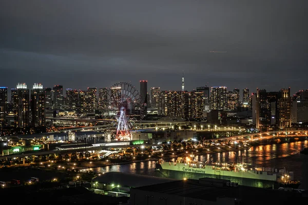 Nachtansicht Von Tokio Aus Gesehen Von Odaiba Tokio — Stockfoto