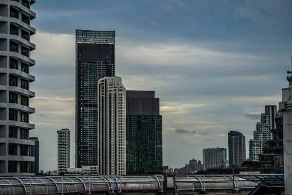 Thailand Bangkok Skyline Und Bewölkter Himmel — Stockfoto