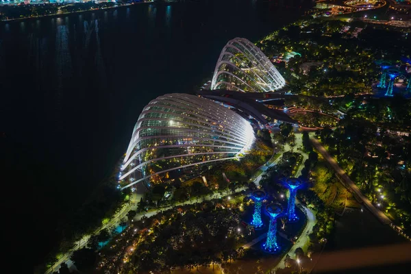 Marina Bay Sands Night View Observatory Singapore — стокове фото