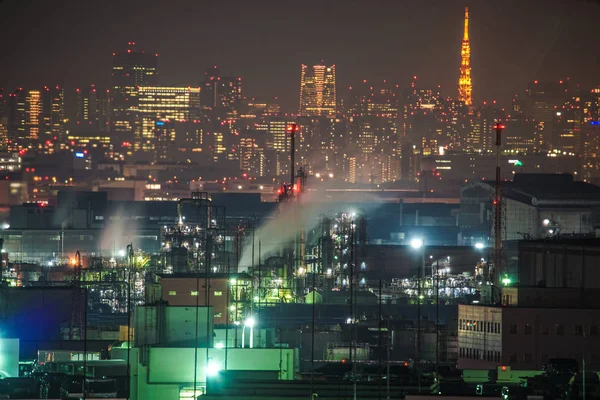 Região Keihin Torre Tóquio Que Visível Partir Kawasaki Marien — Fotografia de Stock