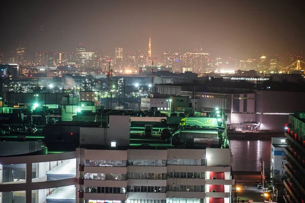 Keihin Industrial Zone Which Visible Kawasaki Marien Kawasaki City Kanagawa — Stock Photo, Image