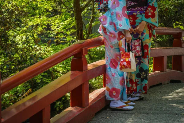 Ιαπωνικό Κιμονό Γυναίκα Εικόνα — Φωτογραφία Αρχείου