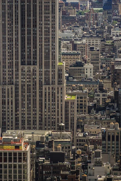 Θέα Από Rockefeller Center Κορυφή Του Βράχου Empire State Building — Φωτογραφία Αρχείου