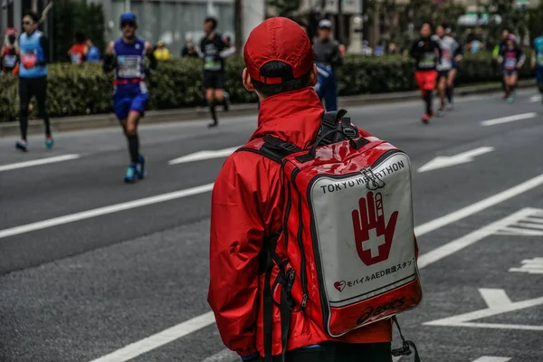 Ambulans Birliği Maratonu Seçici Odaklanma — Stok fotoğraf