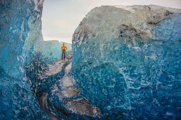 Grotta Ghiaccio Islandese Vatnajokull — Foto Stock