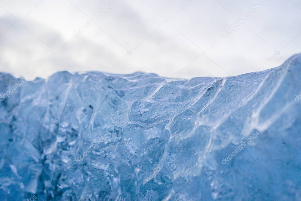 Ice cave ice wall (Iceland,Vatnajokull glacier)