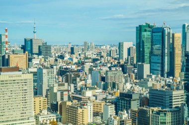 Tokyo Kulesi Gözlemevi 'nden Tokyo şehri manzarası