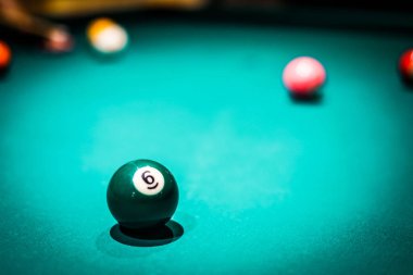 bilardoya yakın çekim, seçici odaklanma