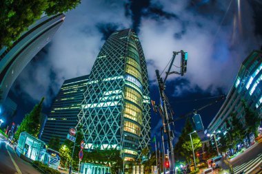 Tokyo Shinjuku gökdelenler gece görüşü