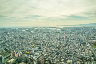 Abenobashi Terminal Binası 'ndan Osaka şehri.