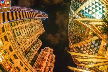 Gece görüşünün Macau Özel Yönetim Bölgesi (Grand Lisboa)