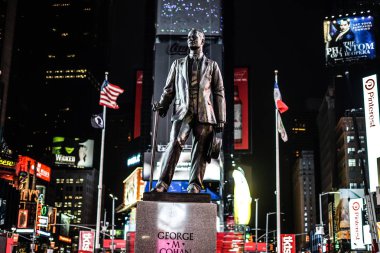 New York Times Meydanı 'nın gece manzarası (Timessquare)
