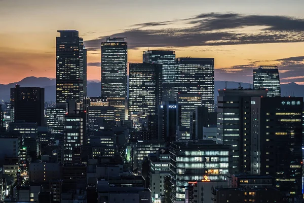 Nagoya Kulesi Nin Gözlemevinden Gün Batımı — Stok fotoğraf