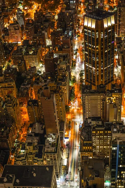 Empire State Binası Ndan New York Gece Görüşü — Stok fotoğraf