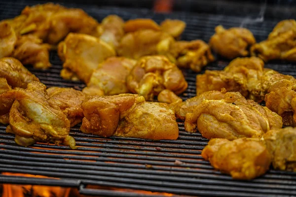 Une Image Poulet Tandoori Grillé Flamme — Photo