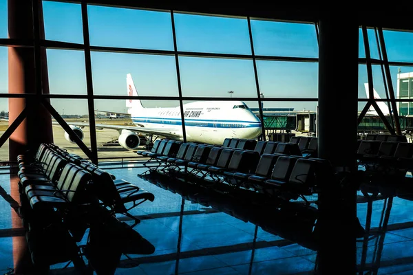 Imagem Aeroporto Internacional Pequim Terminal — Fotografia de Stock