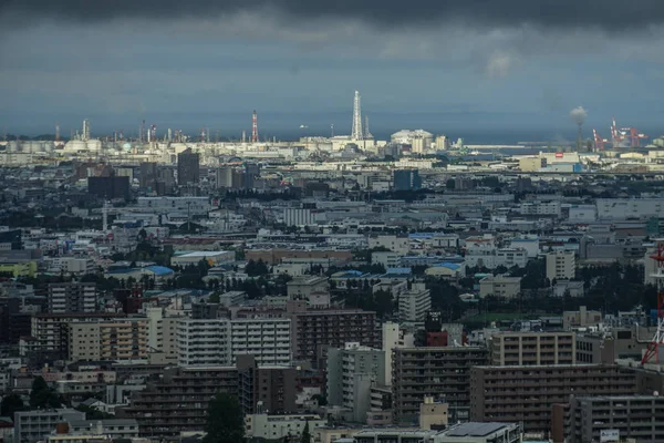Krajobraz Miasta Sendai Aer Lookout — Zdjęcie stockowe