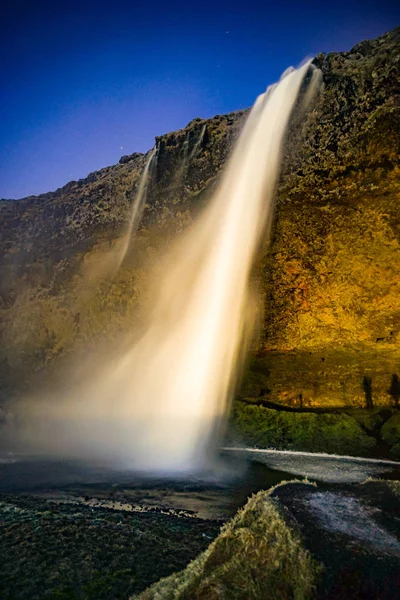 Seljalandsfoss Des Wasserfalls Island — Stockfoto