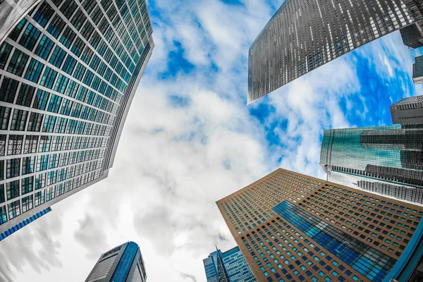 Minato Tokyo Shiodome Kantoorgebouwen Blauwe Lucht — Stockfoto