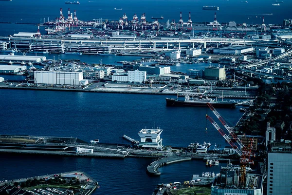 Városkép Yokohama Landmark Toronyból — Stock Fotó