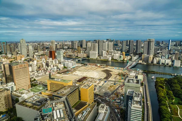 Tokyo Skyline Von Der Aussichtsplattform Des Caretta Shiodome Aus Gesehen — Stockfoto