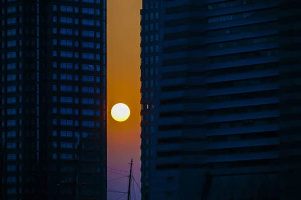 Yokohama City Sunset Scenes — Stock Photo, Image