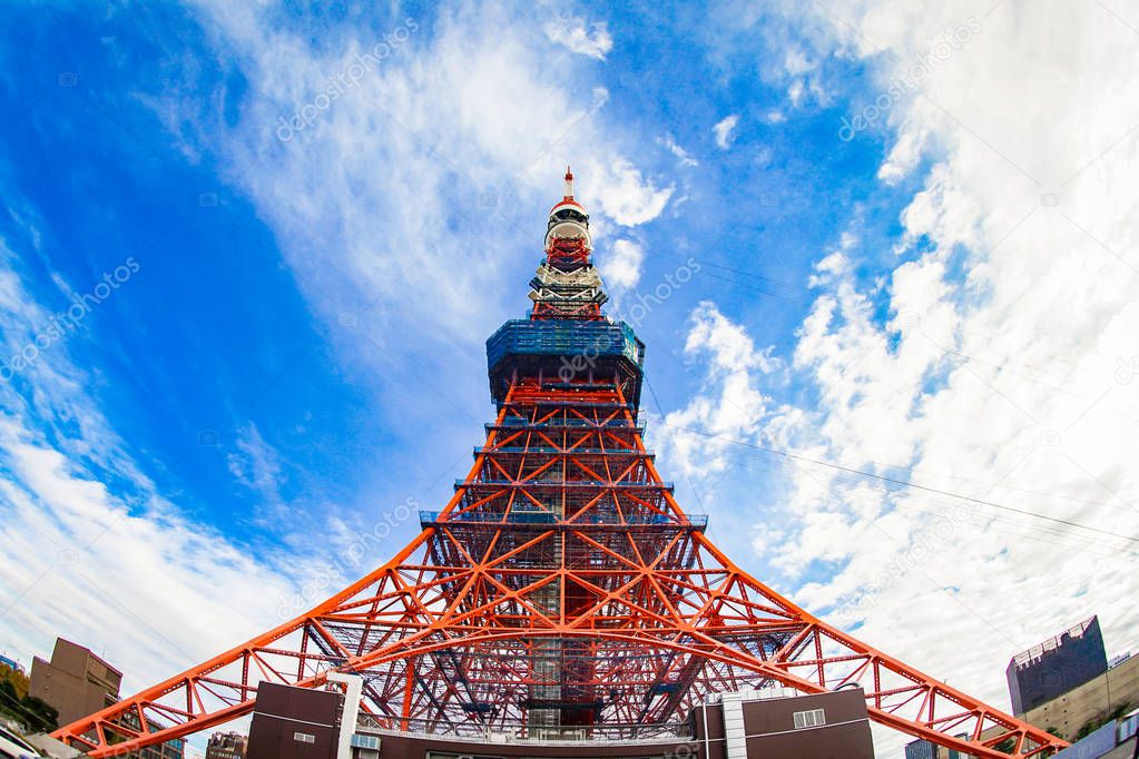Tokyo Tower and blue sky