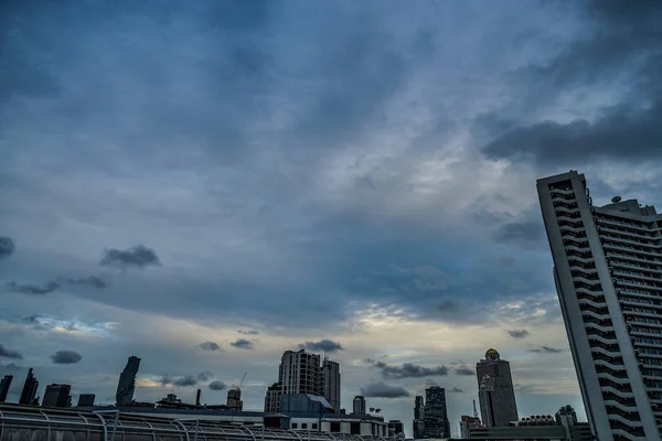 Tajlandia Bangkok Panorama Zachmurzone Niebo — Zdjęcie stockowe