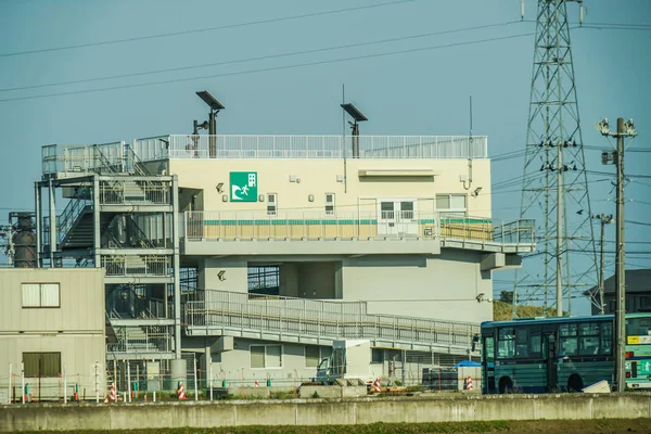 Вежа Евакуації Цунамі Сендай Сіті Префектура Міягі — стокове фото